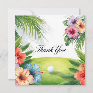 Golf Hawaï Thema Bedankkaart