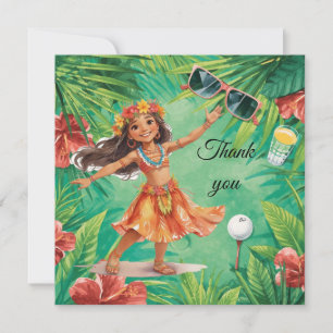 Golf Hawaï Thema Bedankkaart