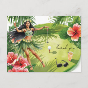Golf Hawaï thematisch voor Hawaiaanse verjaardagsf Briefkaart