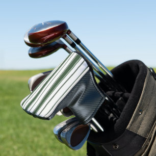 Golf Head Cover Groen & Wit Streep