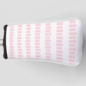 Golf Head Cover Roze & Witte Vierkant (Voorkant)