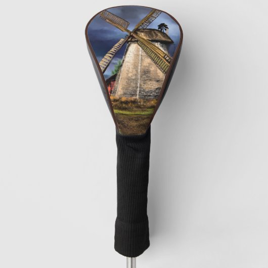 Golf Head Hoesje Nederland Windmolenlandschap Golfheadcover (Voorkant)