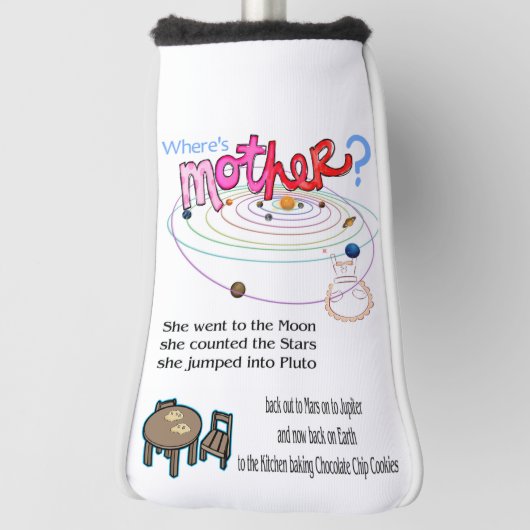 Golf Head Hoesje Waar is moeder? Golfheadcover (Draai 90)