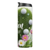 Golf Heart Vrouwen Spelen Golf Thermosbeker (Geroteerd rechts)