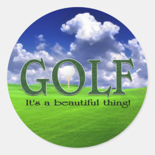 Golf Het is een mooi ding Ronde Sticker