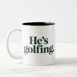 Golf Hij Is Golfende Geschenken Voor Echtgenoot Fu Tweekleurige Koffiemok