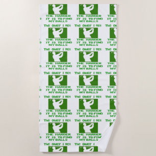 Golf-hoe ouder ik word badhanddoek