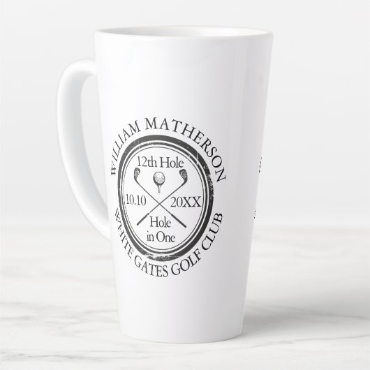 Golf Hole in één klassieke Custom Latte Mok (Linkerhoek)