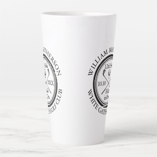 Golf Hole in één klassieke Custom Latte Mok (Voorkant)
