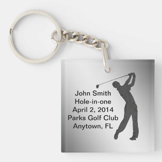 Golf Hole-in-one herdenking  Sleutelhanger (voorkant)