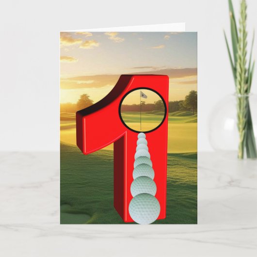 Golf. Hole-in-one. Kaart (Voorkant)