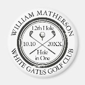 Golf Hole in One Klassieker Persoonlijk Magneet (Voorkant)