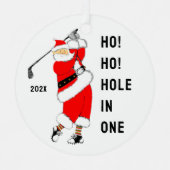 Golf Hole-in-one Metalen Ornament (Voorkant)