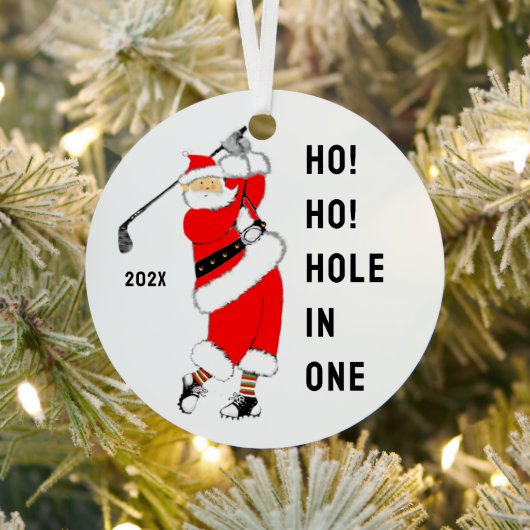 Golf Hole-in-one Metalen Ornament (Insitu)