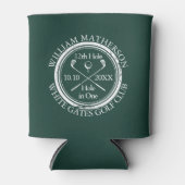 Golf Hole-in-One op maat smaragdgroen Blikjeskoeler (Voorkant)