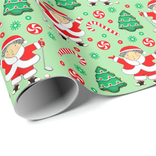 Golf Holiday Gift Inpakpapier (Rol Hoek)