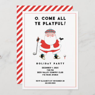 Golf Holiday Party Invitation