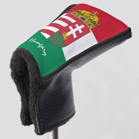 Golf Hongarije & Hongaarse vlag/Golf Clubs Hoesjes Golfheadcover (3/4 voorkant)