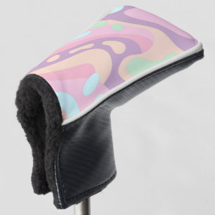 Golf Hoofd Hoesje Gelukkig Kleurrijk Pastel Golfheadcover