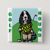 GOLF HOUND VIERKANTE BUTTON 5,1 CM (Voorkant)