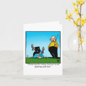 Golf Humor Blank Wenskaart Kaart (Gele Bloem)