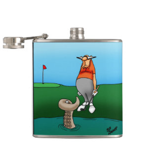 Golf Humor Flask Gift Heupfles