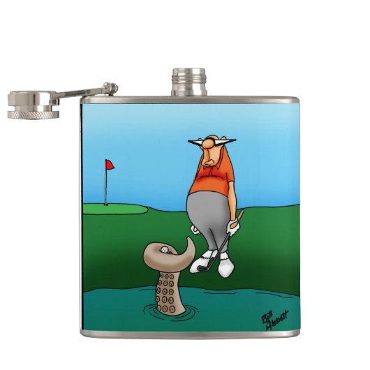 Golf Humor Flask Gift Heupfles (Geopend)