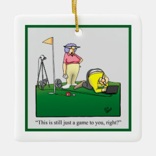 Golf Humor Kerstversiering Keramisch Ornament