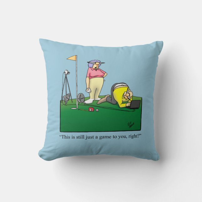 Golf Humor kussen cadeau (Voorkant)