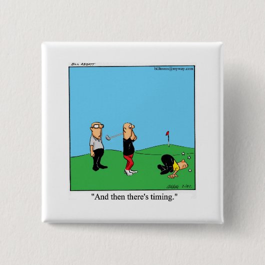 Golf Humor Square Button (Voorkant)
