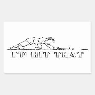 Golf - Ik zou slaan die Custom Designer Golfer Car Rechthoekige Sticker