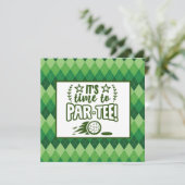 Golf il est temps de jouer carte postale de tee pa (Debout devant)