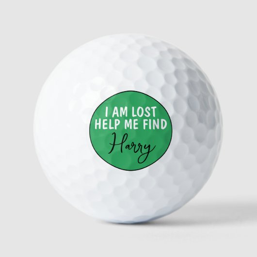 Golf I'm Lost thema Groene Golfballen (Voorkant)