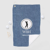 Golf Impression en tissu bleu clair Denim, serviette de (En situation)
