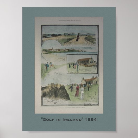 Golf in Ierland 1894  Poster (Voorkant)