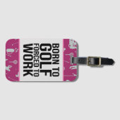 Golf  in Roze: Golftas Label Bagagelabel (Voorkant (horizontaal))