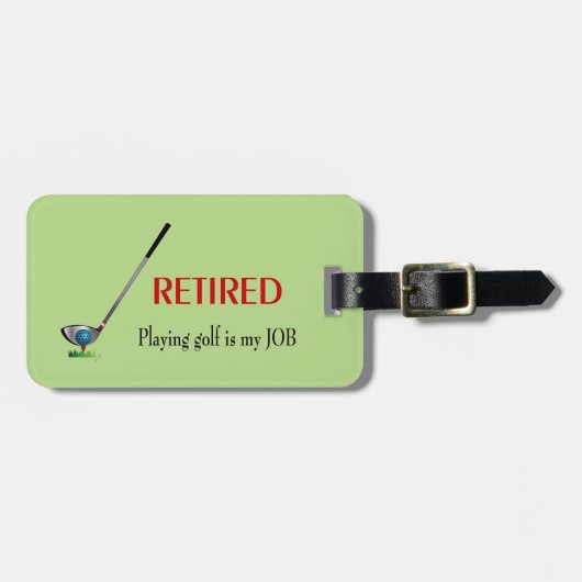 GOLF - In ruste, Golf spelen is een JOB Bagagelabel (Voorkant horizontaal)