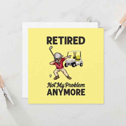 Golf in ruste niet meer mijn probleem met golfer kaart (Voorkant / Achterkant in situ)