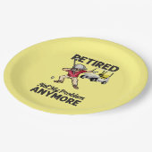 Golf in ruste niet meer mijn probleem met golfer papieren bordje (Gekanteld)