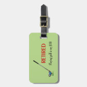 GOLF - In ruste speelt Golf een JOB Bagagelabel (Voorkant verticaal)