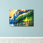 Golf in zee canvas afdruk (Insitu (Houten vloer))