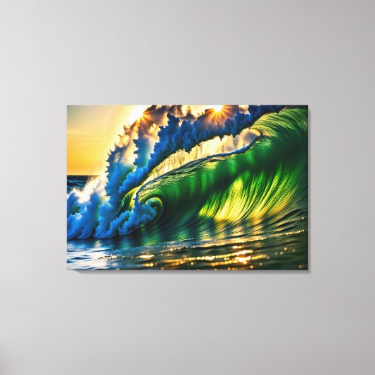 Golf in zee canvas afdruk (Voorkant)