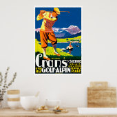  Golf in Zwitserland Poster (Keuken)
