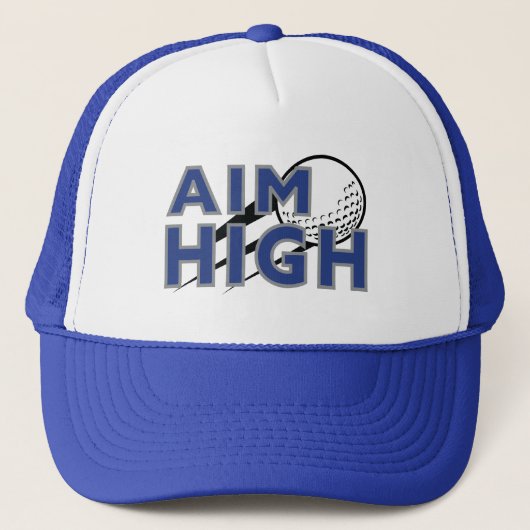 Golf Infusie "AIM HIGH" Golf Trucker Hoed Pet (Voorkant)