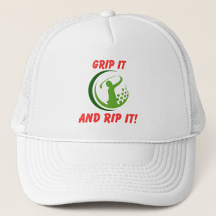 Golf infusie "Grip het en rip het!" golfer golf Trucker Pet