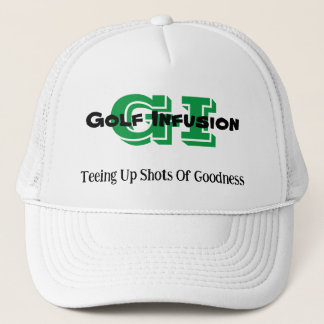 Golf infusie teening up shots van goedheid trucker pet