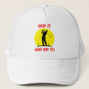 Golf Infusion "Grijp Het En Sla Het" Golf-Geïnspir Trucker Pet
