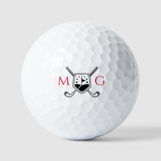 Golf Initialen Monogram Golfballen (Voorkant)