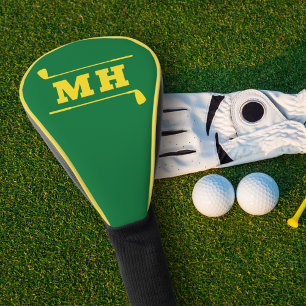Golf Initiële Klassieke Preppy Atletische Groen Ge Golfheadcover