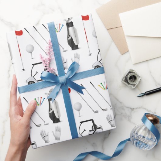 Golf Inpakpapier, Golf Tee Club Cadeaupapier (Geschenken)